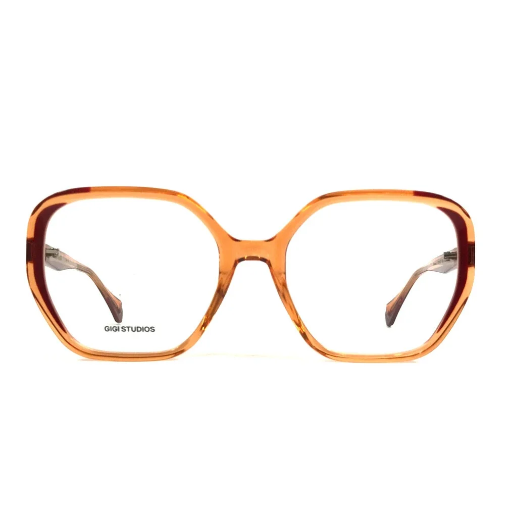 Gigi Studios Eyeglasses Frames ACID 6940/9 Clear Orange Butterfly 53-19-140